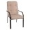 Metallic armchair Endika FK5680.02 in brown color with beige pillow 60x71x105cm