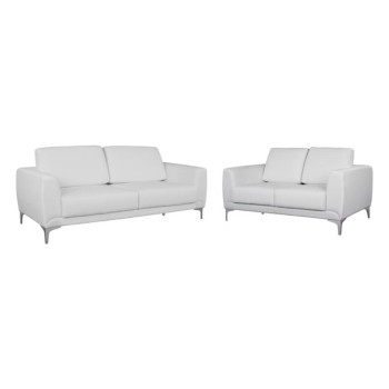 Set Living Room 2 pieces Kenzie with White PU FK11284.02