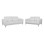 Set Living Room 2 pieces Kenzie with White PU FK11284.02