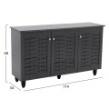 Shoe Cabinet Wooden 3 Doors FK2211.10 Grey 114x34x68 Shoe Cabinet Wooden 3 Doors FK2211.10 Grey 114x34x68