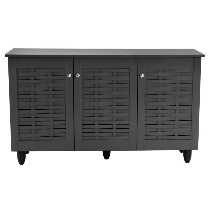 Shoe Cabinet Wooden 3 Doors FK2211.10 Grey 114x34x68 Shoe Cabinet Wooden 3 Doors FK2211.10 Grey 114x34x68