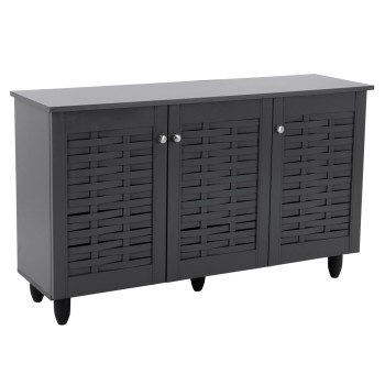 Shoe Cabinet Wooden 3 Doors FK2211.10 Grey 114x34x68