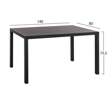 Set 5 pieces Aluminum Table & Aluminum Armchairs Grey FK10596.02 Set 5 pieces Aluminum Table & Aluminum Armchairs Grey FK10596.02