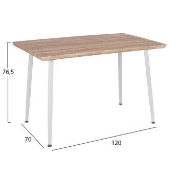 Set 5 pieces Table Sonama & Polypropylene Chairs White with metallic legs FK11025.01 Set 5 pieces Table Sonama & Polypropylene Chairs White with metallic legs FK11025.01