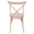 Chair Owen Wooden Stackable from beech wood unpainted with crossed back FK8575.20 45x55,5x90 cm Chair Owen Wooden Stackable from beech wood unpainted with crossed back FK8575.20 45x55,5x90 cm