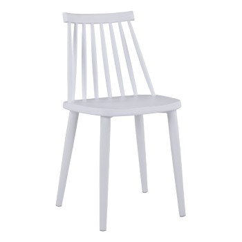 Dining chair FK8052.11 Vanessa White with metallic white legs 43x46,5x82 cm.