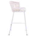 Stool with metallic frame and rope white FK5714.03 46x54x101 cm Stool with metallic frame and rope white FK5714.03 46x54x101 cm
