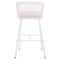 Stool with metallic frame and rope white FK5714.03 46x54x101 cm Stool with metallic frame and rope white FK5714.03 46x54x101 cm