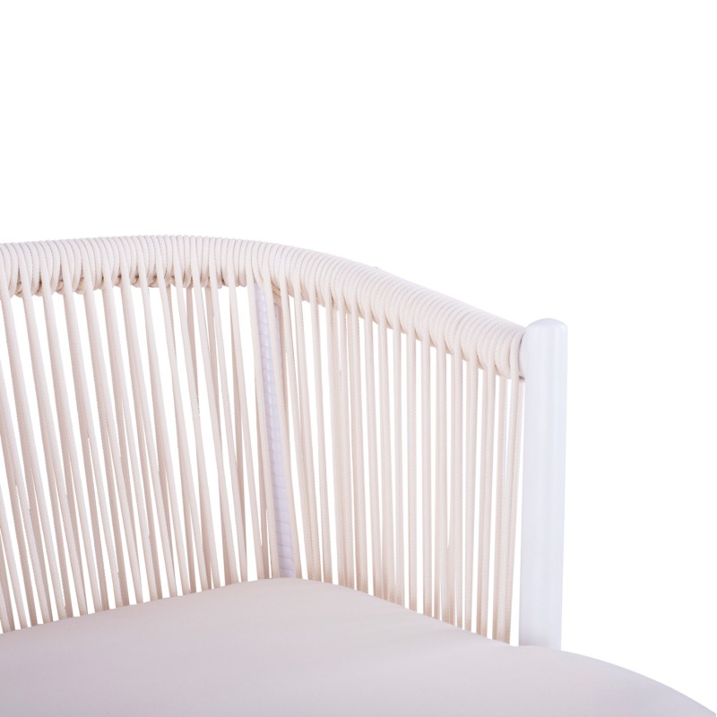 Stool with metallic frame and rope white FK5714.03 46x54x101 cm Stool with metallic frame and rope white FK5714.03 46x54x101 cm