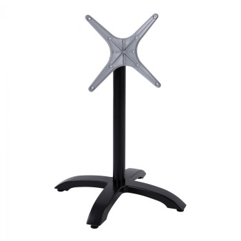 Foldable aluminum base FK469.01 Black matte 66x66x72 with cross 48x48cm