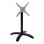 Foldable aluminum base FK469.01 Black matte 66x66x72 with cross 48x48cm