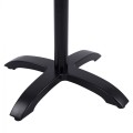 Foldable aluminum base FK469.01 Black matte 66x66x72 with cross 48x48cm
