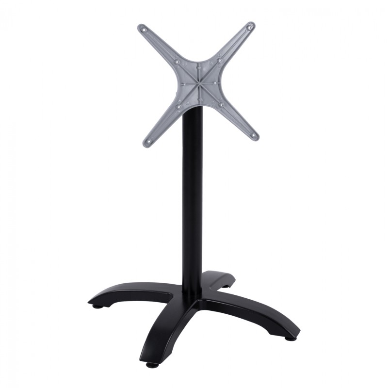 Foldable aluminum base FK469.01 Black matte 66x66x72 with cross 48x48cm