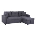 Corner Sofa Bed Wayne 224x147x85 FK3028.11 Grey Fabric Corner Sofa Bed Wayne 224x147x85 FK3028.11 Grey Fabric