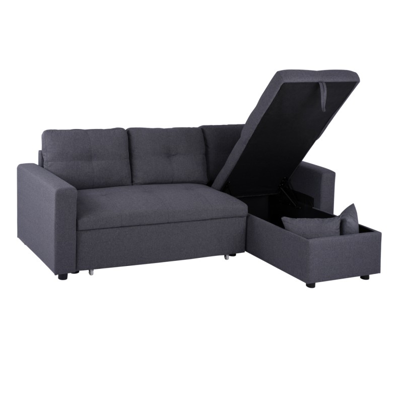 Corner Sofa Bed Wayne 224x147x85 FK3028.11 Grey Fabric Corner Sofa Bed Wayne 224x147x85 FK3028.11 Grey Fabric