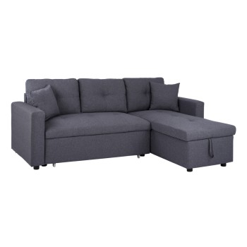 Corner Sofa Bed Wayne 224x147x85 FK3028.11 Grey Fabric