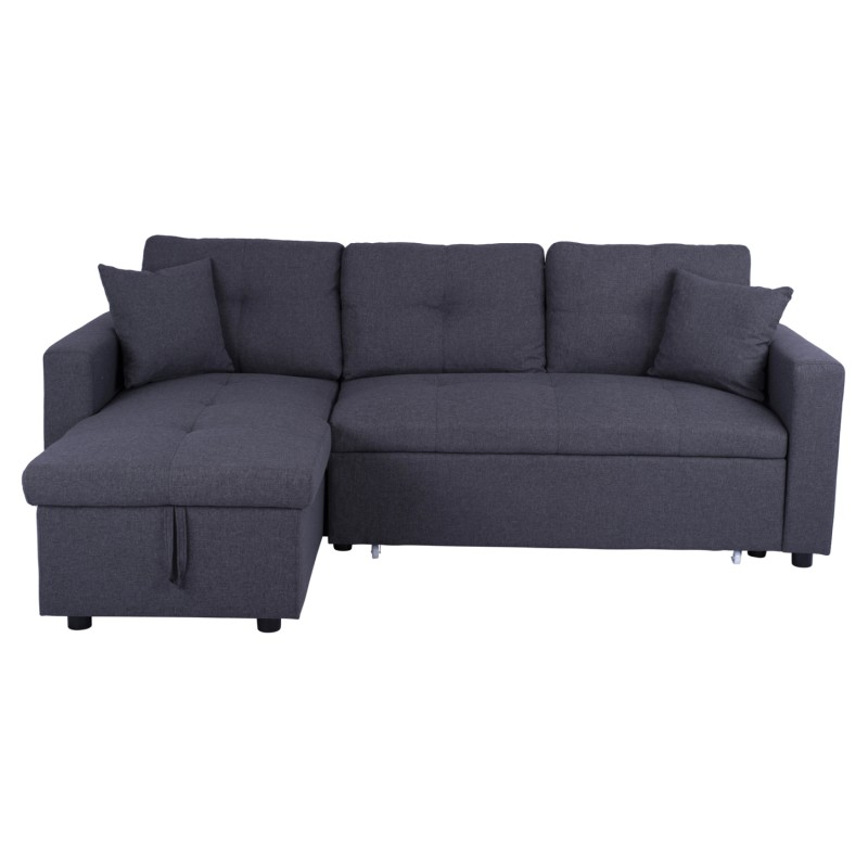 Corner Sofa Bed Wayne 224x147x85 FK3028.11 Grey Fabric Corner Sofa Bed Wayne 224x147x85 FK3028.11 Grey Fabric
