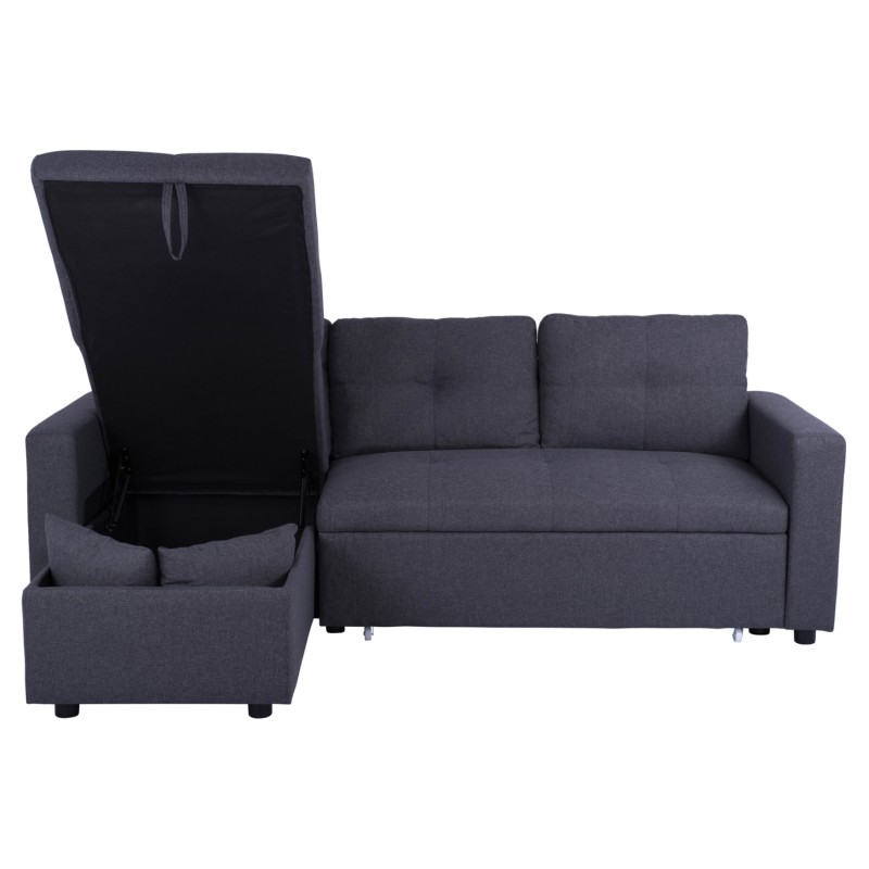 Corner Sofa Bed Wayne 224x147x85 FK3028.11 Grey Fabric Corner Sofa Bed Wayne 224x147x85 FK3028.11 Grey Fabric