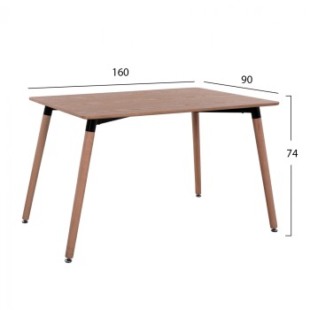 Set Dining Table 5 pieces Table 160x90 & Armahcir Velvet Grey FK11347.01 Set Dining Table 5 pieces Table 160x90 & Armahcir Velvet Grey FK11347.01