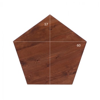 Table Surface 5 corners from solid fir in walnut color 60x57x4 cm Table Surface 5 corners from solid fir in walnut color 60x57x4 cm