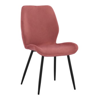 Dining Chair Klay in rotten apple velvet & black metallic frame FK8730.02 49X62,5X87 cm