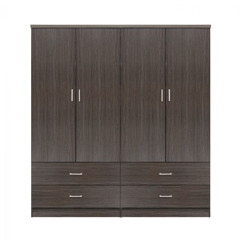 Set 2 pieces Wardrobe 4 leaf with 2 drawers Zebrano 160x42x181 FK11349.01