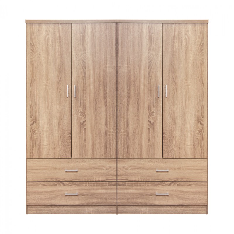 Set 2 pieces Wardorbe 4 leaf with 4 drawers Sonama 160x42x181 FK11349.02 Set 2 pieces Wardorbe 4 leaf with 4 drawers Sonama 160x42x181 FK11349.02