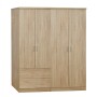 4-LEAF WARDROBE WITH 2 DRAWERS JENNA FK11351.02 MELAMINE IN SONAMA 160x42x181Hcm.