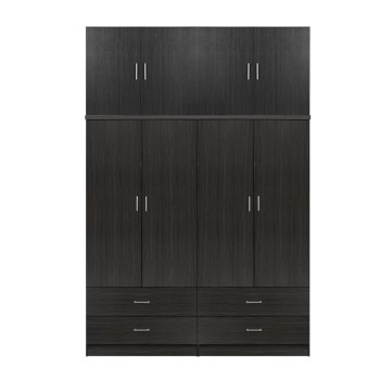 Set 2 pieces Wardrobe 4 leaf with loft Zebrano 160x42x241 FK11352.01