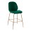Bar Stool Middle Height Nora FK8524.03 Velvet Cyppress Green & Gold  metallic Frame 52x61,5x103 cm.