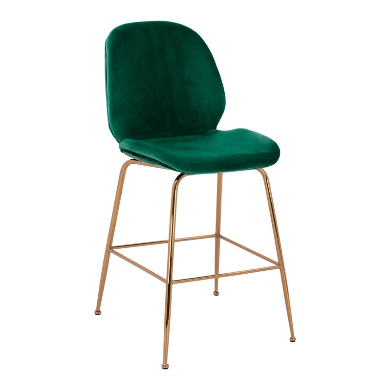 Bar Stool Middle Height Nora FK8524.03 Velvet Cyppress Green & Gold metallic Frame 52x61,5x103 cm. Bar Stool Middle Height Nora FK8524.03 Velvet Cyppress Green & Gold metallic Frame 52x61,5x103 cm.
