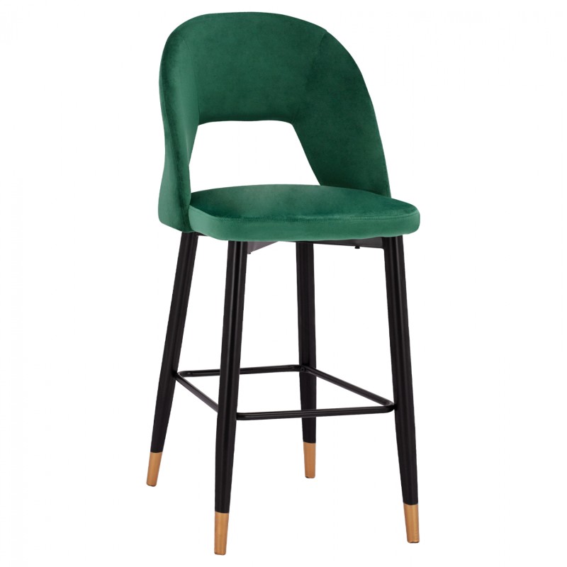 Bar Stool Harper FK8526.03 Velvet Cypress Green with metallic frame 50x51x111cm Bar Stool Harper FK8526.03 Velvet Cypress Green with metallic frame 50x51x111cm