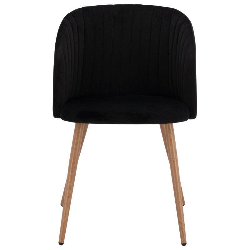 Armchair Leah with Velvet Black and Metallic Legs FK8543.04 53x57x81 cm. Armchair Leah with Velvet Black and Metallic Legs FK8543.04 53x57x81 cm.