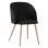 Armchair Leah with Velvet Black and Metallic Legs FK8543.04 53x57x81 cm.