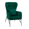 Armchair Velvet Cypress Green with metallic black leg FK8721.03 67x80x102 cm. Armchair Velvet Cypress Green with metallic black leg FK8721.03 67x80x102 cm.
