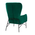Armchair Velvet Cypress Green with metallic black leg FK8721.03 67x80x102 cm. Armchair Velvet Cypress Green with metallic black leg FK8721.03 67x80x102 cm.