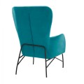 Armchair Velvet Turquoise with metallic black leg FK8721.08 67x80x102 cm. Armchair Velvet Turquoise with metallic black leg FK8721.08 67x80x102 cm.