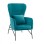 Armchair Velvet Turquoise with metallic black leg FK8721.08 67x80x102 cm.