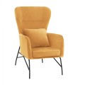DANIA Armchair, Velvet Gold, metal black leg FK8721.09 67x80x102 cm. DANIA Armchair, Velvet Gold, metal black leg FK8721.09 67x80x102 cm.