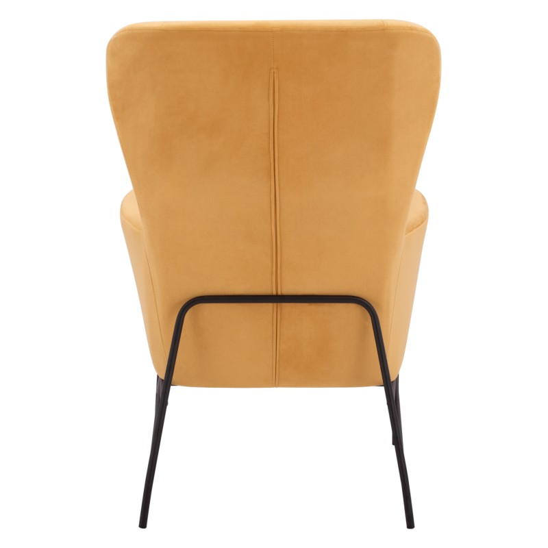 DANIA Armchair, Velvet Gold, metal black leg FK8721.09 67x80x102 cm. DANIA Armchair, Velvet Gold, metal black leg FK8721.09 67x80x102 cm.