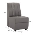 Armchair Landon FK3162.10, Grey PU, 51x66x93 cm. Armchair Landon FK3162.10, Grey PU, 51x66x93 cm.