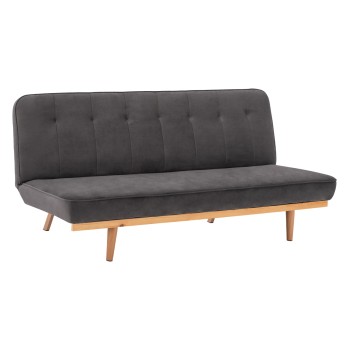 Sofa Bed 3 seater from velvet grey FK3168.01 193x85x88cm