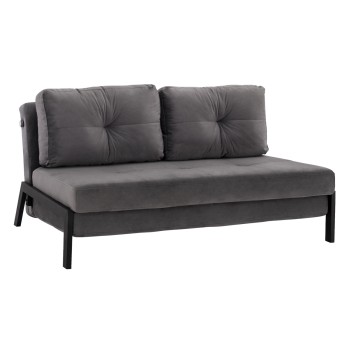 Sofa Bed Velvet Grey 2 1/2 Seater FK3079.11 151x92x66cm