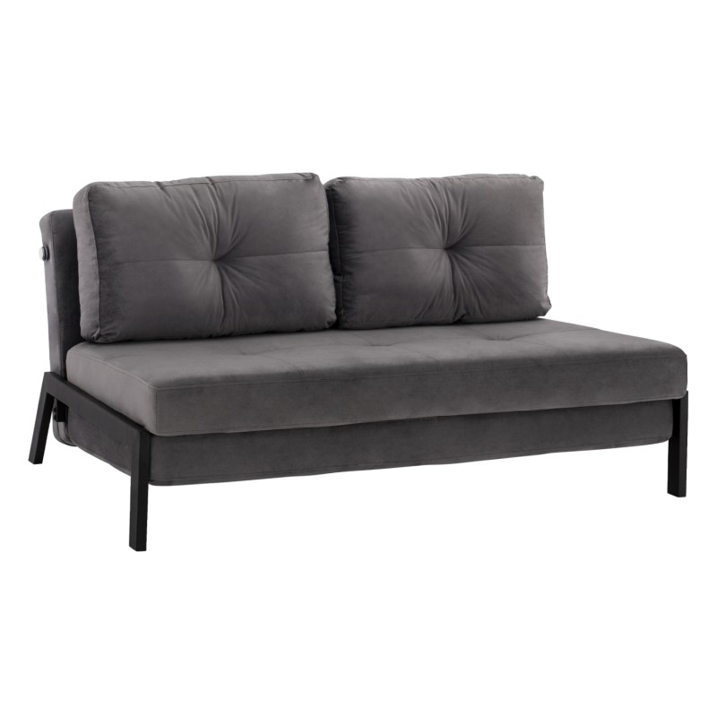 Sofa Bed Velvet Grey 2 1/2 Seater FK3079.11 151x92x66cm Sofa Bed Velvet Grey 2 1/2 Seater FK3079.11 151x92x66cm