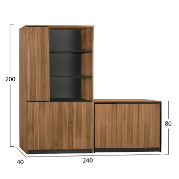 Set 2 pieces Professional Office Library with cabinet Supreme FK11370 Set 2 pieces Professional Office Library with cabinet Supreme FK11370