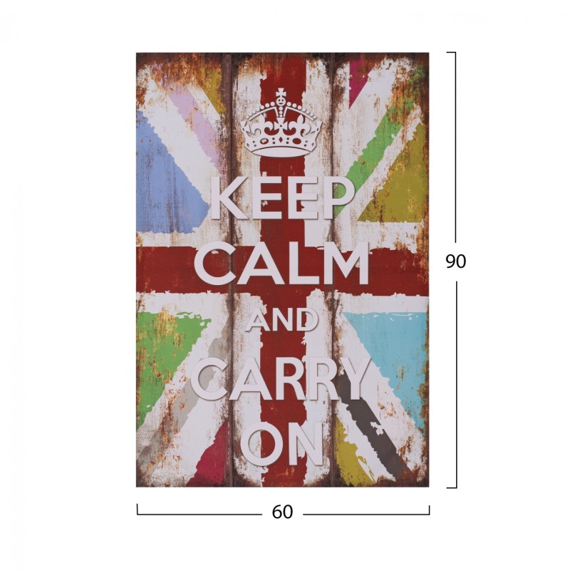 Canvas Keep Calm FK7154.03 60X90X2.5 cm. Canvas Keep Calm FK7154.03 60X90X2.5 cm.