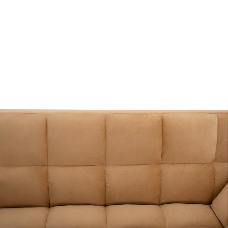 Sofa Bed 3 Seater Velvet Beige FK3167.07 182x80x88cm Sofa Bed 3 Seater Velvet Beige FK3167.07 182x80x88cm