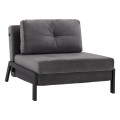 FK3078.11 Armchair Bed, velvet grey, 95x92x66cm FK3078.11 Armchair Bed, velvet grey, 95x92x66cm