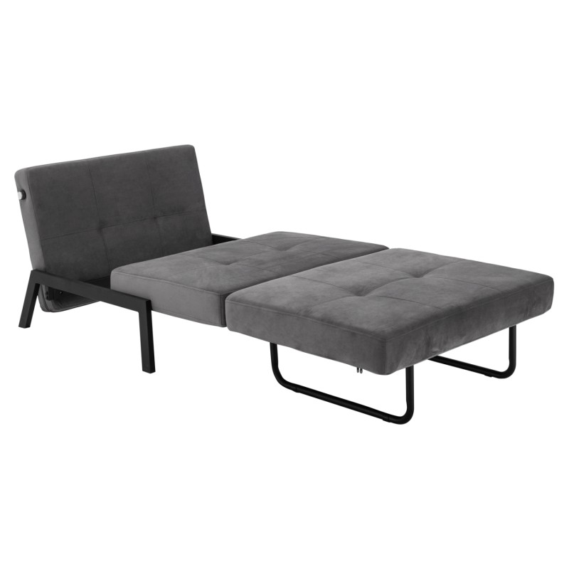 FK3078.11 Armchair Bed, velvet grey, 95x92x66cm FK3078.11 Armchair Bed, velvet grey, 95x92x66cm