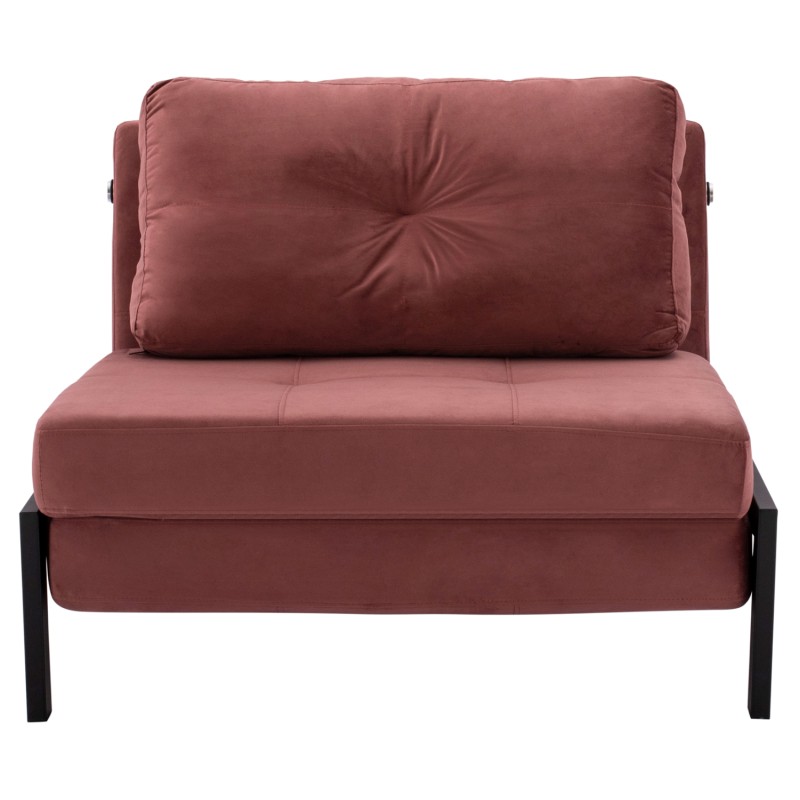 FK3078.12 ARMCHAIR/BED CONSTANCE, DUSTY PINK VELVET 95x92x66Y cm. FK3078.12 ARMCHAIR/BED CONSTANCE, DUSTY PINK VELVET 95x92x66Y cm.